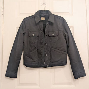 Women's Gap Black Sherpa Lined Jean Jacket XS